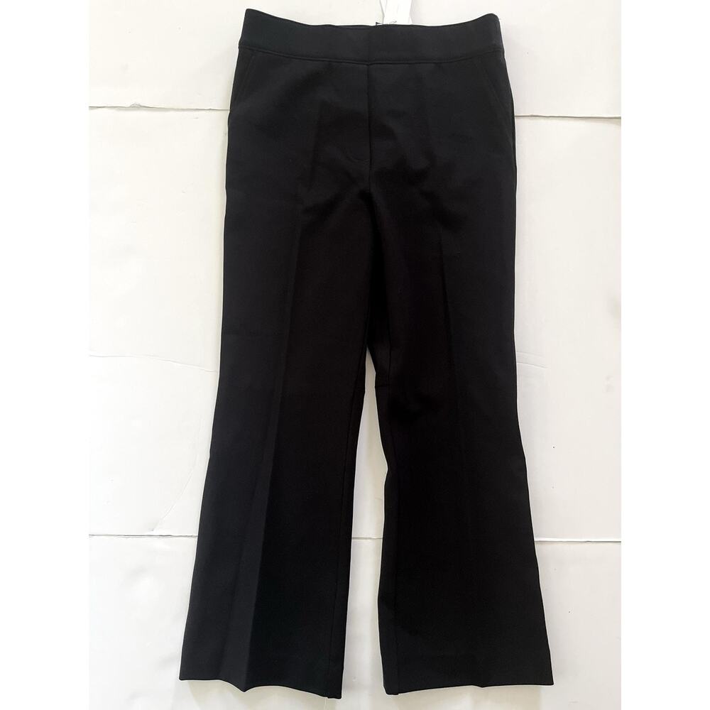 Spanx Perfect Pant Kick Flare Pants Womens L Black Ponte Dress Work Career